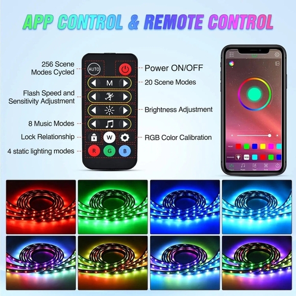 Multicolor LED Strip Lights with Remote - Picture 2 of 10